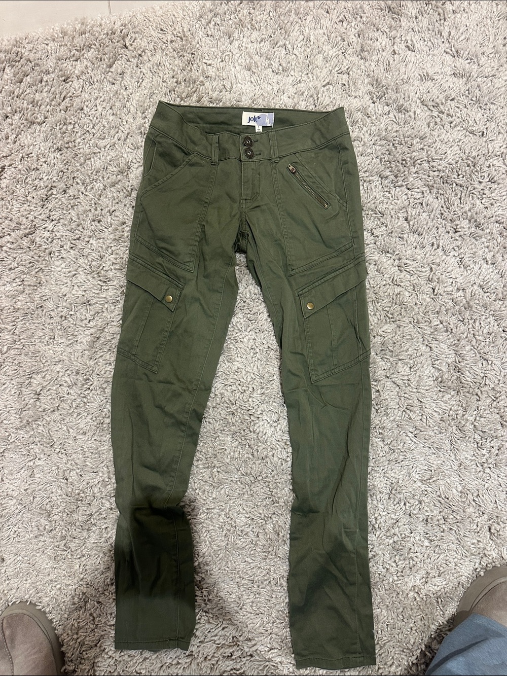 Joie Women’s Olive Green Cargo Overalls Pants